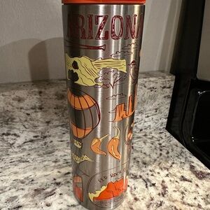 Starbucks Arizona Stainless Steel Tumbler - Orange and Silver